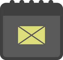 calendrier, icône de couleur de courrier électronique vecteur