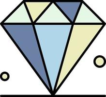 mardi gras, icône de couleur diamant vecteur