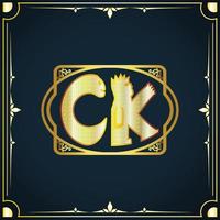 lettre initiale ck modèle de logo de luxe royal vecteur