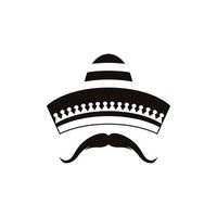 mexique chapeau icône illustration vectorielle vecteur