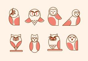 Flat Owl Vecteurs vecteur