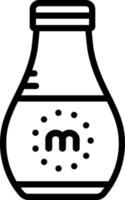 icône de ligne pour le lait vecteur
