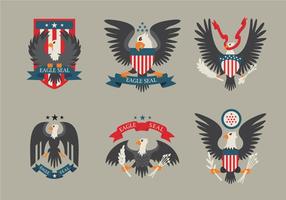 Colored Seal Aigle Logo Patch Vector