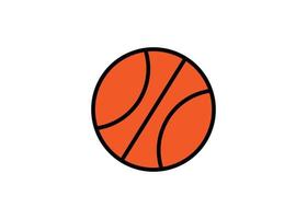 modèle de conception de logo d'icône de basket-ball illustration vectorielle isolée vecteur