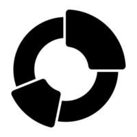 une conception d'icône de graphique en anneau vecteur