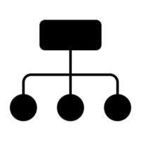 une conception d'icône d'organigramme, icône solide vecteur