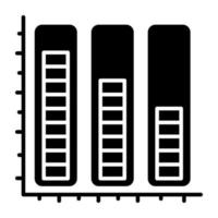 icône de téléchargement premium du graphique à colonnes vecteur