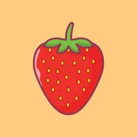 illustration vectorielle de fraise sur fond.symboles de qualité premium.icônes vectorielles pour le concept et la conception graphique. vecteur