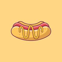 illustration vectorielle de hot-dogs sur fond.symboles de qualité premium.icônes vectorielles pour le concept et la conception graphique. vecteur