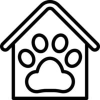 pet mart house paw vet - icône de contour vecteur