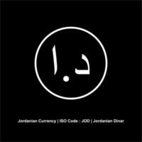 symbole d'icône de devise jordanienne, dinar jordanien, signe jod. illustration vectorielle vecteur