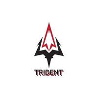 icône de vecteur de modèle de logo trident