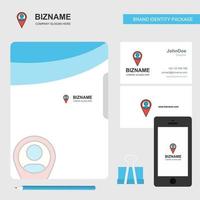 carte navigation entreprise logo fichier couverture carte de visite et application mobile conception illustration vectorielle vecteur