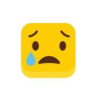 vecteur de conception d'icône emoji triste