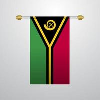 drapeau suspendu vanuatu vecteur