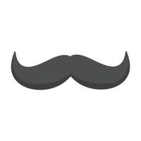 caricature de moustache noire bouclée vecteur