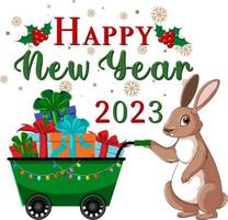 année du lapin bonne année bannière vecteur