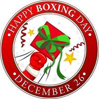 conception de bannière joyeux jour de boxe vecteur