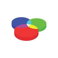 cercle de spectre de gamme de couleurs icône de palette ronde vecteur