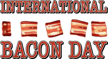 bannière de la journée internationale du bacon vecteur