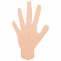 cinq doigts de l'icône de la main, style 3d isométrique vecteur