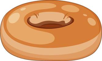 bagel simple dessin animé isolé vecteur