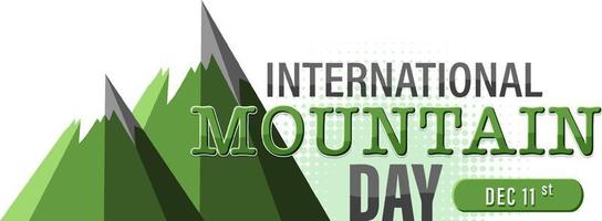 conception de bannière de la journée internationale de la montagne vecteur