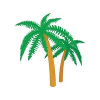 icône de deux palmiers, style 3d isométrique vecteur
