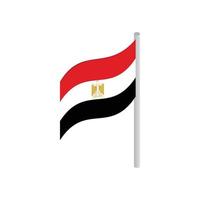 drapeau de l'égypte, icône de style 3d isométrique vecteur
