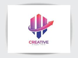 création de logo de modèle de logo rentable d'entreprise créative, concept minimal créatif, modèle de marque de logo numérique d'agence commerciale abstraite de haute qualité, vecteur premium.