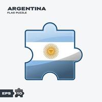 puzzle drapeau argentin vecteur