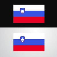 conception de bannière drapeau slovénie vecteur