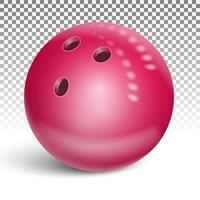 boule de bowling rouge vecteur