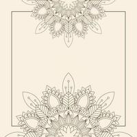 fond décoratif avec mandala floral vecteur