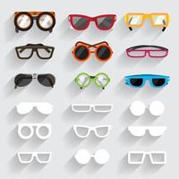 ensemble de lunettes graphiques vecteur