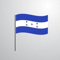 honduras agitant le drapeau vecteur