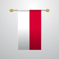 drapeau suspendu monaco vecteur