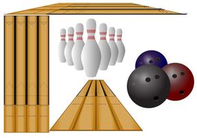 Perspective Bowling Lane Vecteurs vecteur