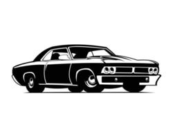 1961 véhicule automobile ancien isolé sur fond blanc vue latérale. idéal pour les badges, les emblèmes et les icônes. vecteur