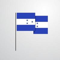 vecteur de conception de drapeau agitant le honduras