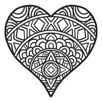 joli motif de doodle coeur d'amour vecteur