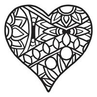 joli motif de doodle coeur d'amour vecteur