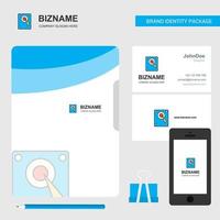 couverture de fichier de logo d'entreprise de haut-parleur carte de visite et illustration vectorielle de conception d'application mobile vecteur