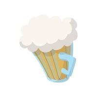 icône de dessin animé de chope de bière vecteur