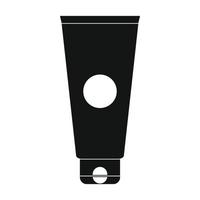 icône simple tube cosmétique noir vecteur