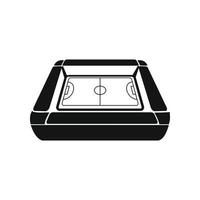icône de terrain de football carré vecteur