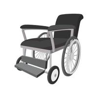 icône de dessin animé en fauteuil roulant vecteur