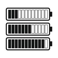 batterie avec icône de niveau de charge différent vecteur