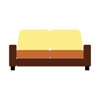 icône plate de meubles de canapé vecteur