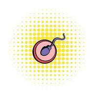 icône de spermatozoïde humain, style bande dessinée vecteur